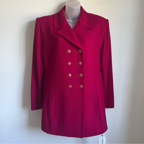 St. John Fuchsia Pantsuit Size 16 - Picture 4 of 10